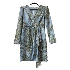 BCBGMAXAZRIA - Drape Front Mini Dress in Vintage Floral
